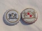 2 bierdoppen Kronenbourg Frankrijk, Verzamelen, Biermerken, Ophalen of Verzenden