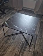Marmer look salontafel, Huis en Inrichting, Tafels | Eettafels, Gebruikt, 100 tot 150 cm, Vierkant, 50 tot 100 cm