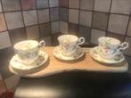 6 kop en schotel,Royal Canterbury,fine Bone China,Strawberry, Antiek en Kunst, Antiek | Servies los, Verzenden