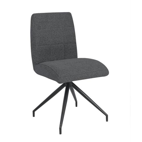 Eetkamerstoel Guus | Antraciet | Bouclé stof, Huis en Inrichting, Stoelen, Nieuw, Vijf, Zes of meer stoelen, Metaal, Stof, Ophalen