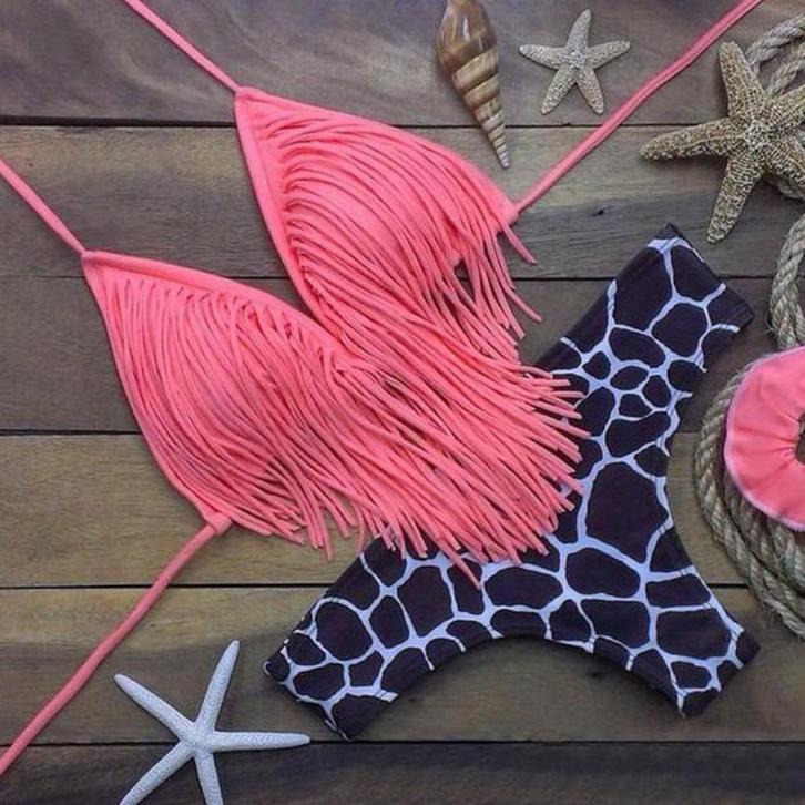 Bikini push-up boho roze (sexy push up bikini hawaii dames), Kleding | Dames, Badmode en Zwemkleding, Nieuw, Bikini, Roze, Verzenden