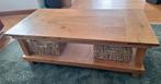 Massief eiken salontafel zonder twee manden, Huis en Inrichting, Tafels | Salontafels, Ophalen, 100 tot 150 cm, 50 tot 100 cm