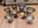 8 Zilveren Bekertjes - Diverse Gehaltes, Antiek en Kunst, Ophalen of Verzenden, Zilver