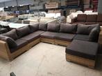 Loungeset wicker +-310x250x150cm, Gebruikt, 6 zitplaatsen, Ophalen of Verzenden, Wicker