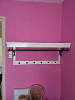 Witte Wandkapstok met Plank, Gebruikt, Minder dan 100 cm, Hout, Ophalen