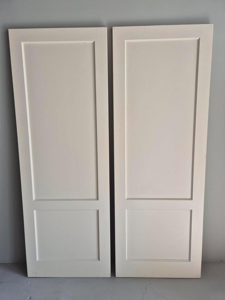 Set 2 hardhouten binnendeuren (83x231,5) Ongebruikt, Doe-het-zelf en Verbouw, Deuren en Horren, Nieuw, Binnendeur, 215 cm of meer