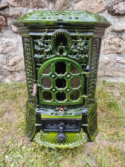 Prachtige unieke Deville Art-deco houtkachel, Huis en Inrichting, Kachels, Gebruikt, Vrijstaand, Houtkachel, Hout, Ophalen
