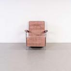 2x Leolux Scylla Fauteuil Hoog Roestbruin Gemêleerd + Leer, Huis en Inrichting, Fauteuils, Niet ingevuld, Metaal, Niet ingevuld