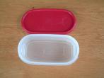 tupperware ovaal trommel met rood deksel 300 ml. nr.12, Ophalen of Verzenden, Rood, Overige typen