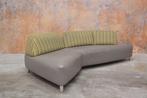 Fraaie, unieke Leolux Archipel designbank in leer + stof, Stof, Leolux, Leolux, 100 tot 125 cm