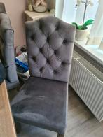 eetkamerstoelen velvet grijs, Huis en Inrichting, Stoelen, Ophalen, Zo goed als nieuw, Grijs