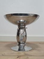 Zilverkleurige ( kerst ) schaal op voet Brass & Boom, Overige materialen, Schaal, Rond, Ophalen of Verzenden