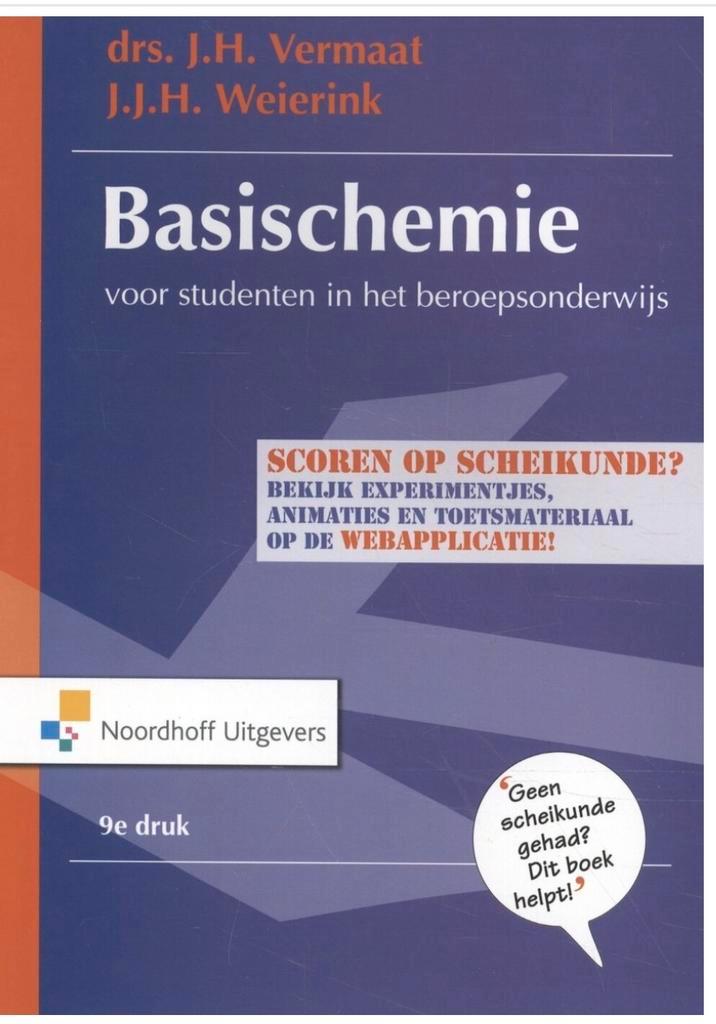 Basischemie - 9e druk, Boeken, Studieboeken en Cursussen, Nieuw, MBO, Beta, Ophalen of Verzenden