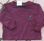 Paarse Ralph Lauren longsleeve maat 68 NIEUW (4858), Meisje, Nieuw, Ophalen of Verzenden, Ralph Lauren