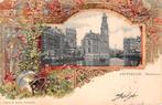 Amsterdam Reliëfkaart met Munttoren 1903, Verzenden, Voor 1920, Gelopen, Noord-Holland