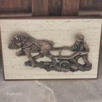 3D schilderij, paard met ploeg, Antiek en Kunst, Ophalen of Verzenden