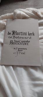 7 PRENTEN DE MARTINE KERK  BOLSWARD -PREEKSTOEL -C.J DRAL, 1980 tot heden, Ophalen of Verzenden, Zo goed als nieuw, Gebouw