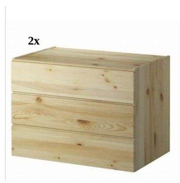 Ikea IVAR: 2x ladenblok (6 lades), 3 zijpanelen - afbeelding 1