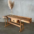 Oude timmermanswerkbank, antieke werkbank, dressoir, Antiek en Kunst, Curiosa en Brocante, Ophalen