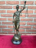 prachtig bronzen beeld, Vrouwe Justitia, 40 cm hoog, Ophalen of Verzenden, Brons