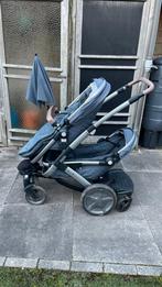 Joolz Geo Quadro Blu duo (tweeling), Kinderen en Baby's, Kinderwagens en Combinaties, Overige merken, Gebruikt, Verstelbare duwstang