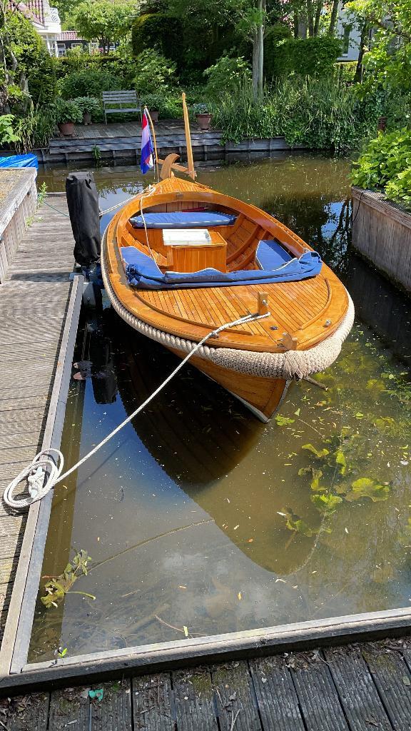 Te koop houten sloep, Watersport en Boten, Sloepen, Gebruikt, 10 tot 30 pk, 6 meter of meer, Binnenboordmotor, Diesel, Hout, Ophalen