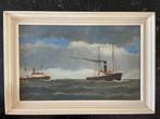 Schilderij Sleepboot de Witte Zee, Antiek en Kunst, Ophalen