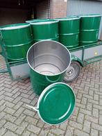 Vuurton.olieton.olievat.200liter vat.brandton.afvalton., Pvc, Ophalen of Verzenden, Zo goed als nieuw, Minder dan 2 meter
