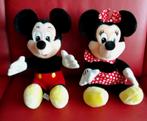 Set Disney Mickey en Minnie Mouse knuffels van ca 40 cm hoog, Mickey Mouse, Ophalen of Verzenden, Knuffel, Zo goed als nieuw