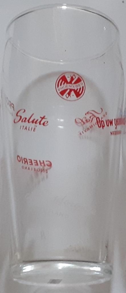 PHOENIX - glas met proost e.d., Verzamelen, Biermerken, Zo goed als nieuw, Glas of Glazen, Overige merken, Ophalen of Verzenden