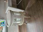 Mooi Barok witte bijzettafeltje bartafel, Huis en Inrichting, Minder dan 55 cm, Rond, Ophalen of Verzenden, Zo goed als nieuw