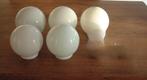5 oude opaline glas plafonnière bollen, Huis en Inrichting, Lampen | Plafondlampen, Ophalen of Verzenden, Glas