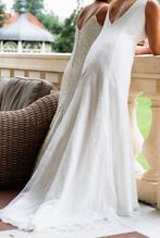 Witte Trouwjurk met Sleep en Pailletjes Maat 38/40, Ophalen of Verzenden, Zo goed als nieuw, Wit, Trouwjurk