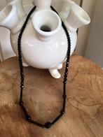 Git collier,zwart git ketting met verloop,facet geslepen 57, Ophalen, Overige materialen, Ketting