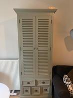 Groene houten kast - 2 meter hoog teab, Ophalen, Gebruikt, 200 cm of meer, 50 tot 100 cm