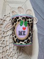 Leuke beker  met panterprint, Overige materialen, Bruin, Nieuw, Ophalen of Verzenden