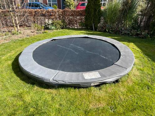 Trampoline 305 cm grijs Avyna, Kinderen en Baby's, Speelgoed | Buiten | Trampolines, Zo goed als nieuw, Ophalen