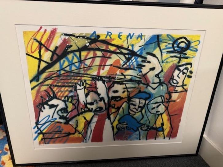 Herman Brood Arena / Ajax” - kleurenzeefdruk, Antiek en Kunst, Kunst | Litho's en Zeefdrukken, Ophalen