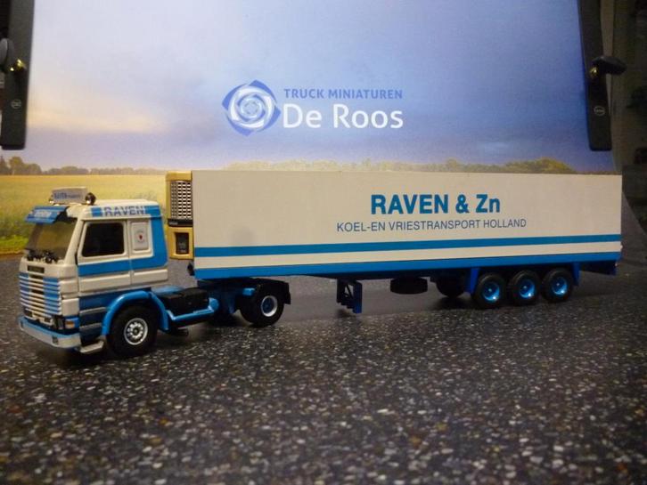 Tekno Scania 142 Raven & Zn., Hobby en Vrije tijd, Modelauto's | 1:50, Zo goed als nieuw, Bus of Vrachtwagen, Tekno, Ophalen of Verzenden