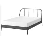 IKEA KOPARDAL metalen bedframe 140x200 grijs met middenbalk, Huis en Inrichting, Slaapkamer | Bedden, Ophalen, Gebruikt, 140 cm