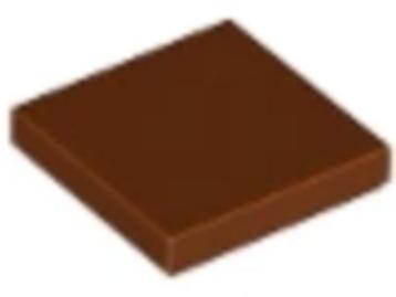 Lego Castle Stenen 5x 2x2 Plaat Tile Rood Bruin 3068B (NIEUW beschikbaar voor biedingen