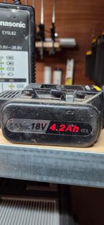 Panasonic Oplader + 2 Accu's met slagmoermachine, Doe-het-zelf en Verbouw, Ophalen