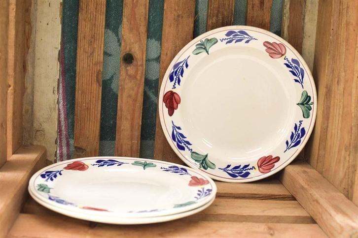 3 stuks Boch Boerenbont 44589, Huis en Inrichting, Keuken | Servies, Gebruikt, Bord(en), Boerenbont, Ophalen of Verzenden