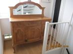 Dressoir met spiegel eiken, Ophalen, Eikenhout, 50 tot 100 cm, 25 tot 50 cm