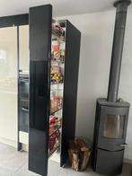 SIEMATIC ZWART HOOGGLANS UITTREKBARE APOTHEKERSKAST KAST, Huis en Inrichting, Ophalen, Minder dan 50 cm, 200 cm of meer, 75 cm of meer