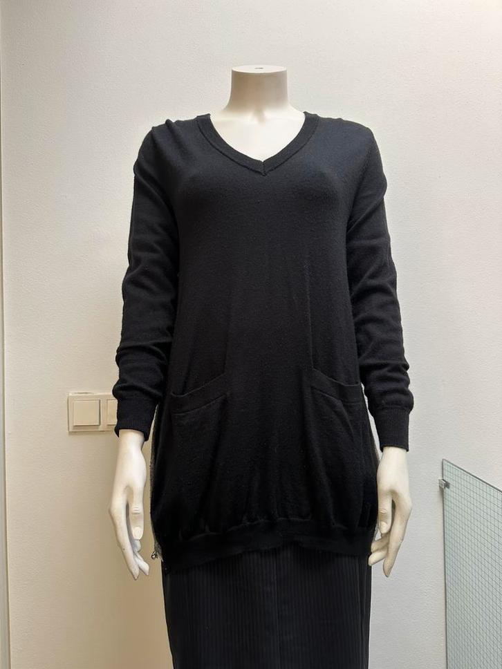 Twin-Set simona Barbieri tuniek jurk zwart, grijs + kant XS, Kleding | Dames, Jurken, Zo goed als nieuw, Maat 36 (S), Zwart, Boven de knie