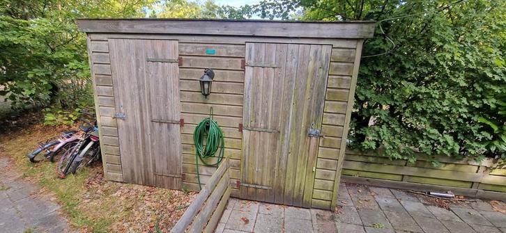 schuurtje/hokje 3.05M breed 2.15M diep en 2.10M hoog, Tuin en Terras, Bergingen en Tuinkasten, Gebruikt, Overige typen, Hout, Ophalen