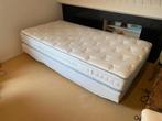 Auping boxspring met bijna nieuw matras, Ophalen, Eenpersoons, Beige, Zo goed als nieuw