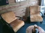 Twee okergele fauteuils, Ophalen, Zo goed als nieuw, 75 tot 100 cm