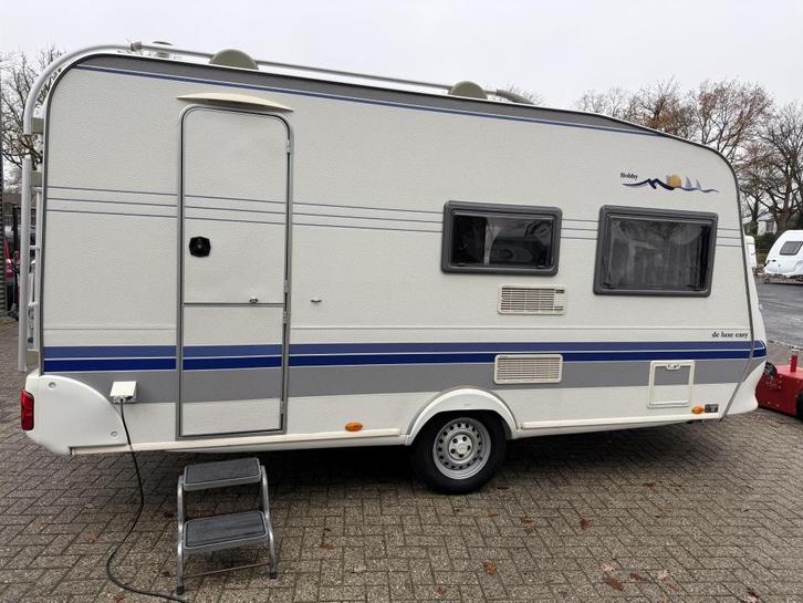 HOBBY DE LUXE 440 SF VASTBED TREINZIT LUIFEL FIETSENDRAGER, Caravans en Kamperen, Caravans, Bedrijf, tot en met 4, 750 - 1000 kg